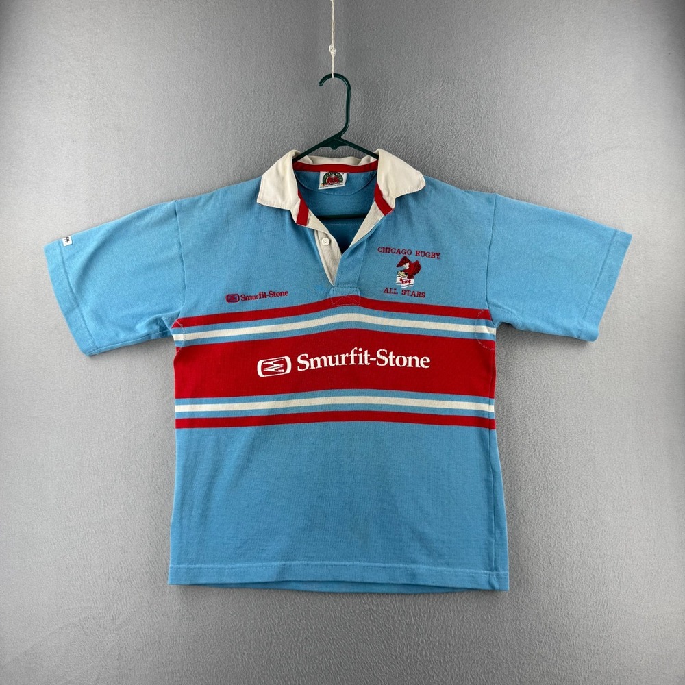 Vintage Chicago Rugby Allstars Jersey Shirt Mens Large Heavy Cotton Barbarian